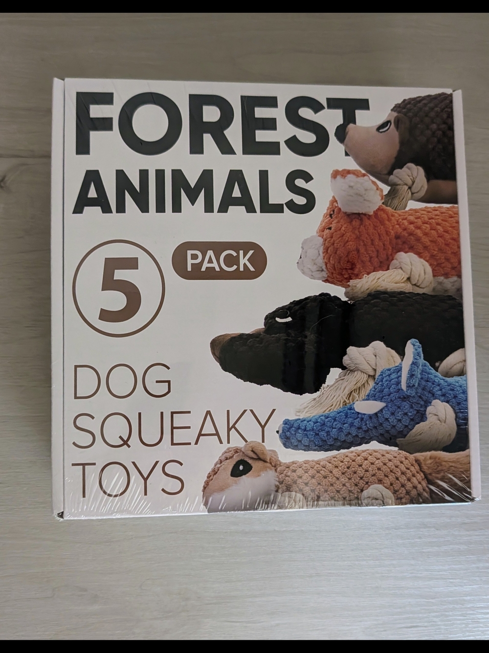 Brand New Legend Sandy Forest Animals 5 Pack Dog Squeaky Toys